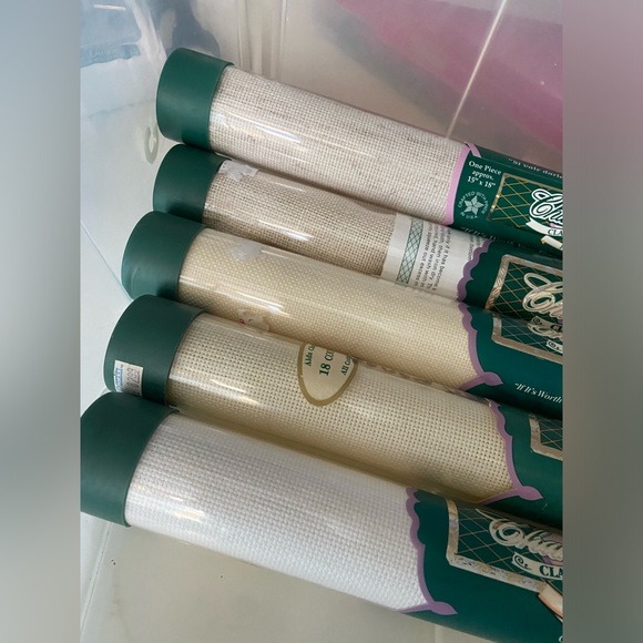 5PC. Lot CHARLES CRAFT Aida Cloth Rolls - Picture 1 of 7